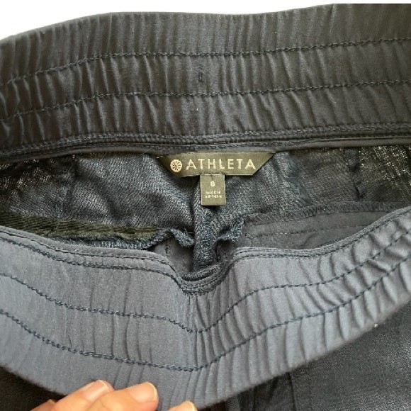 Athleta Cabo Linen Joggers Navy Size 0 - Picture 4 of 11